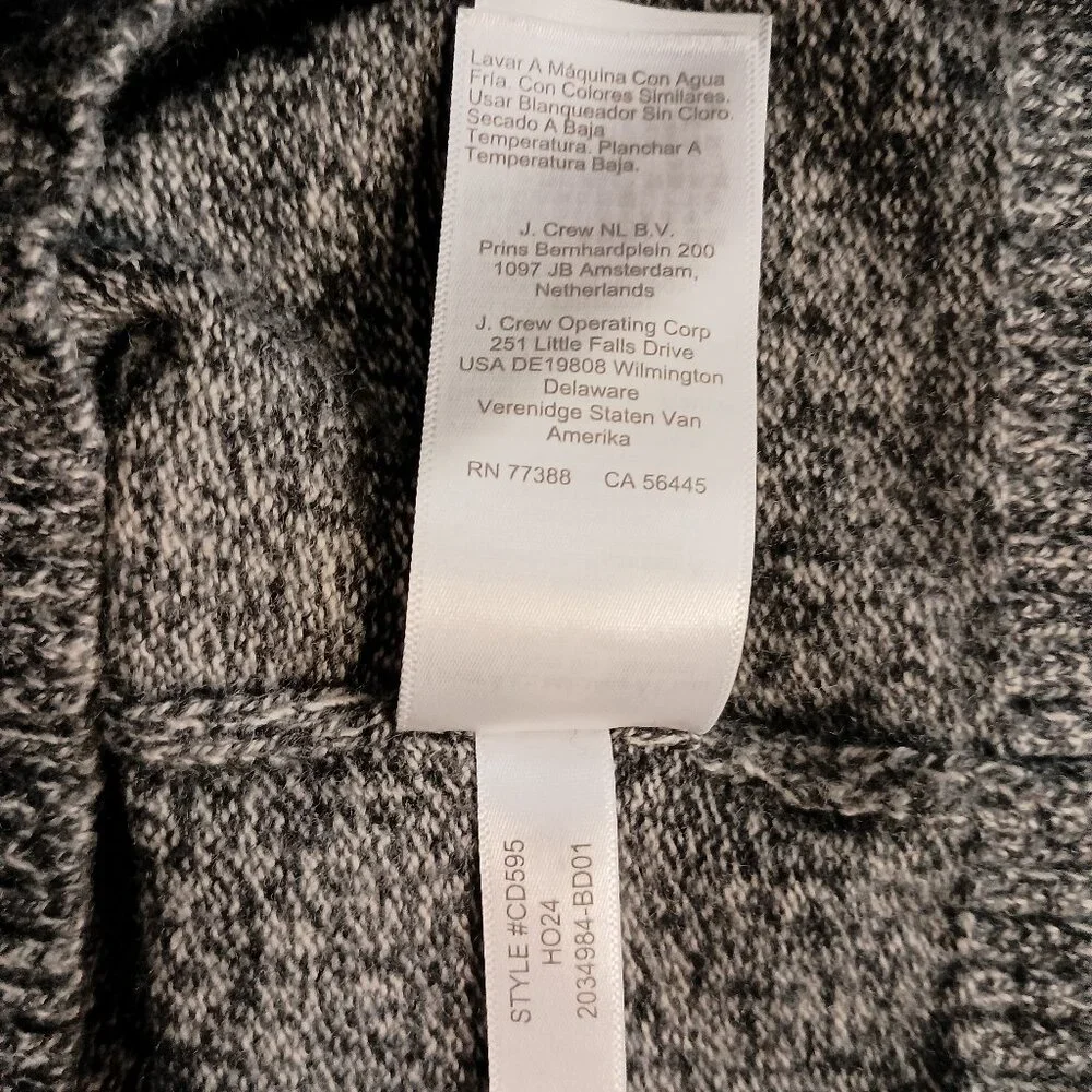 J Crew Sweater 1/4 Zip Warm Classic Gray/Black/White Men’s Size XL VGUC - Picture 8 of 13